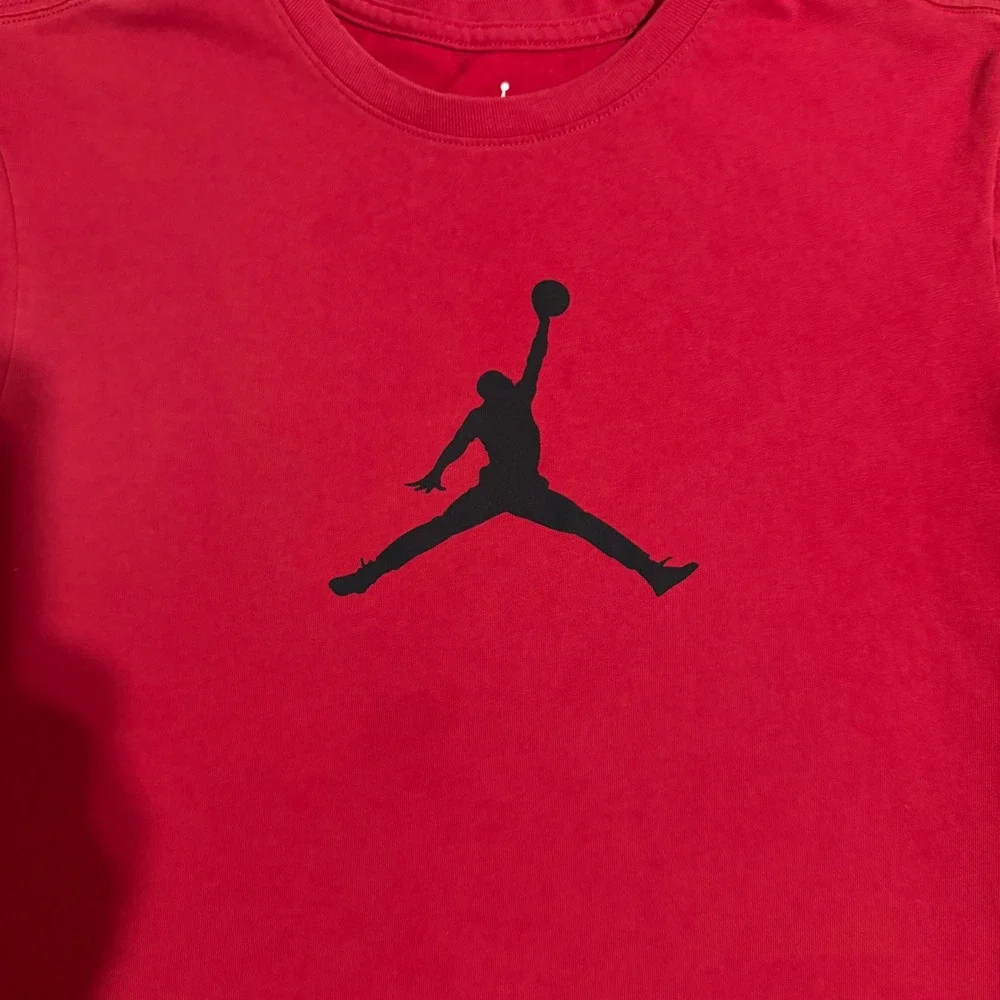 Jordan Dri-FIT Jumpman Logo Graphic T-Shirt Mens Small Red Short Sleeve Tee